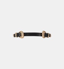 Ceinture fine à double boucle en cuir The Kooples