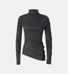 T-shirt à col roulé et base asymétrique Pinko