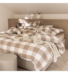 Housse de couette en gaze de coton, SIMPLEMENT GAUFRÉ Blanc Cerise