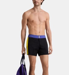 Maillot de bain court stretch ceinture plate color Block Vilebrequin