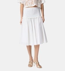 Jupe midi à bande élastiquée Pinko