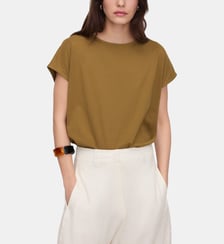 T-shirt droit en PYRATEX® coton espagnol Adolfo Dominguez