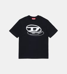 T-shirt avec logo Oval D imprimé Diesel Kids