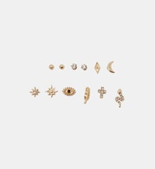 Set de 12 puces d'oreilles dépareillées serpent et œil Balaboosté