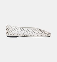 Ballerines en cuir perforé Maje