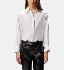 Chemise en popeline et crêpe Pinko