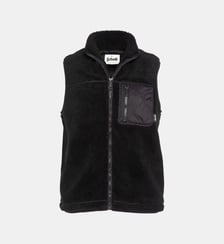 Sweatshirt zippé sans manche en sherpa. Schott