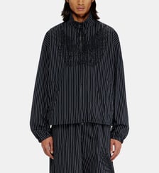 Veste en nylon à rayures avec broderie Phoenix Diesel