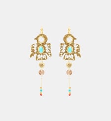Boucles d'oreilles pendantes oiseau avec perles ENVOL Hipanema
