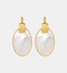 Boucles d'oreilles dormeuses   doré à l'or fin - Ashanti Satellite