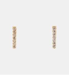 Puces d'oreilles dorées serties de zircon - argent garanti 925 Balaboosté
