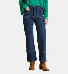 Jean droit taille haute en coton biologique La Fée Maraboutée