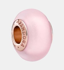 Charm Verre de Murano Rose Mat Pandora