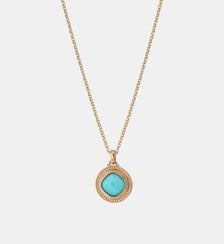 Collier pendentif cabochon facetté   - Louise Satellite