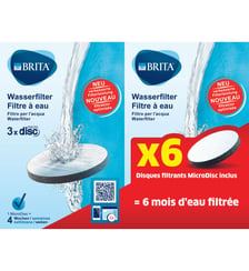 Filtre Pack 6 MICRODISCS Filtrants Brita