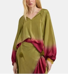 Blouse mantra en habotai tie&dye Momonì