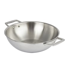 Wok en inox à 2 anses fixes Cristel