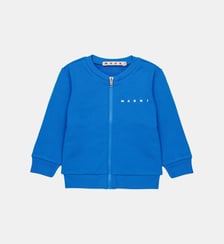 Sweat à fermeture zippée complète avec logo Marni