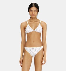 Soutien-gorge triangle en coton à imprimé floral all-over Diesel