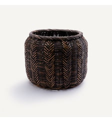 Panier cache-pot en rotin tressé AM.PM