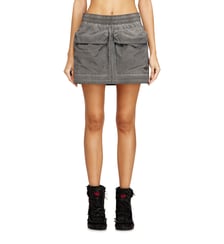 Jupe mini en nylon avec maxi poches à rabat Diesel
