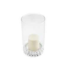 Photophore en métal argenté et verre borosilicate - BABYLONE Christofle