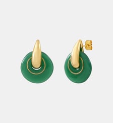 Boucles d'oreilles tiges percées rondes   doré à l'or fin - Masseria Satellite