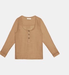 Blouse manches longues col rond uni BEVIN La Petite Etoile