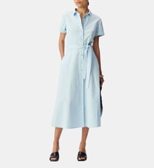 Robe chemise boutonnée ceinturée Ikks