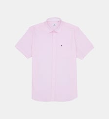 Chemise manches courtes tissu oxford avec imprimé Serge Blanco