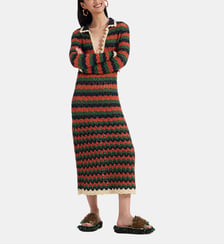 Robe Perry Knit Multicolor Rust/Mili Multicolor La DoubleJ