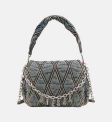 Charm-D M-Sac à main en denim matelassé Diesel