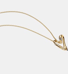 Collier avec Pendentif Cœur Organique Serti Doré Pandora