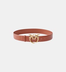 Ceinture large love birds en cuir Pinko