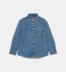 Chemise en denim avec logo Diesel Kids