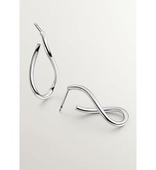 Boucles d’oreilles à anneau ondulé moyen en argent 925 Aristocrazy
