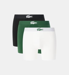 Lot de 3 boxers longs jersey stretch Lacoste
