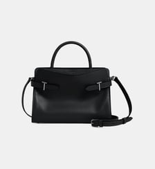 Sac à main moyen modèle Emie en cuir lisse et suède Le Tanneur