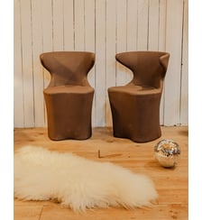 Paire de fauteuils marron Jakob N°703- Produit chiné Debongout
