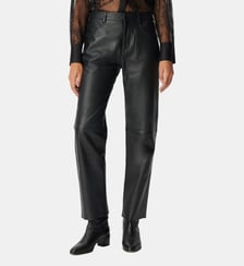 Pantalon en cuir droit JANIS Ikks