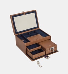 Grande boite à bijoux en cuir Le Tanneur
