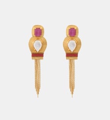 Boucles d'oreilles clips   doré à l'or fin - Soleil Satellite