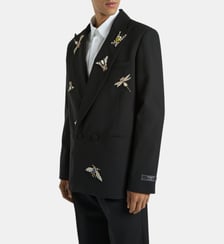 Veste brodée Balmain Insect en laine et cristaux Balmain
