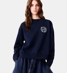 Sweatshirt avec détails en popeline Maje