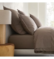 Taie d'oreiller en satin de coton lavé 200 fils AM.PM
