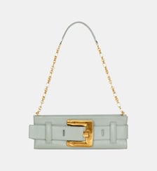Pochette Anthem en cuir de veau Balmain
