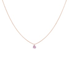 Collier CONFETTI - Saphir rose cœur 0,50ct - Or rose 750‰ La Brune & La Blonde