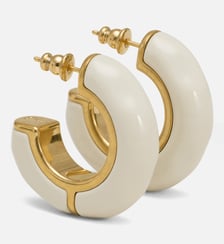 Boucles D'oreilles Martelées Laquées En Laiton unisexes AMI Paris