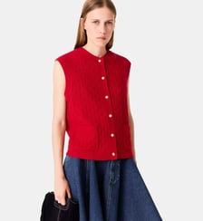 Top sans manches en maille Maje