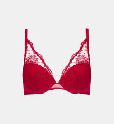 Soutien-gorge push-up décolleté plongeant - Rouge Opéra Simone Pérèle